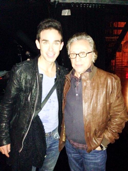 Dominic Scaglione, Jr. & Frankie Valli after the Wednesday evening performance of Jersey Boys