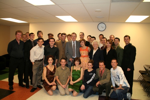 Former President George Bush and his wife Barbara with the JB national tour cast