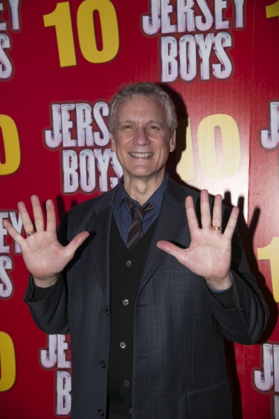 Rick Elice on the red carpet at the Jersey Boys 10th anniversary celebration
