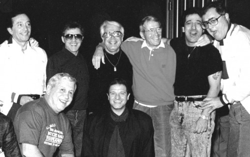 Early 80s, Columbus Day Weekend in Atlantic City. Caesars Bocce Tournament. Top row: Al Martino, Frankie Valli, Jerry Vale, Perry Como, Sal Richards, Pat Cooper. Bottom row: Middleweight champ Joey Giardello, Joey Villa (Royal Teens)