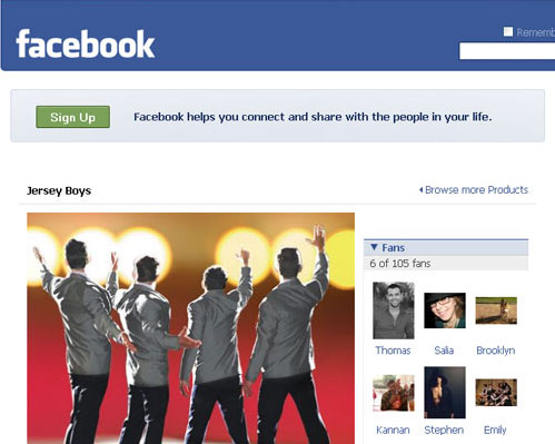 Jersey Boys Facebook Page